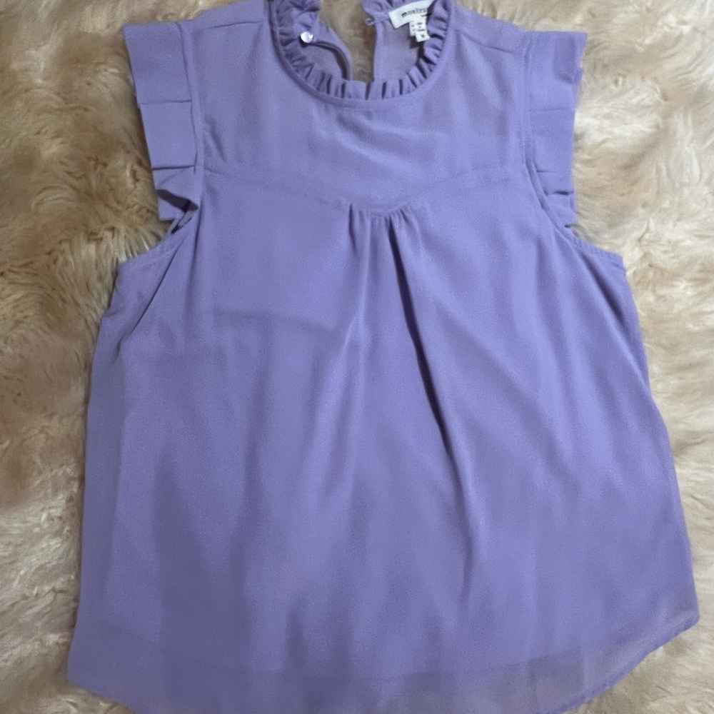 Monteau Purple Sleeveless Blouse